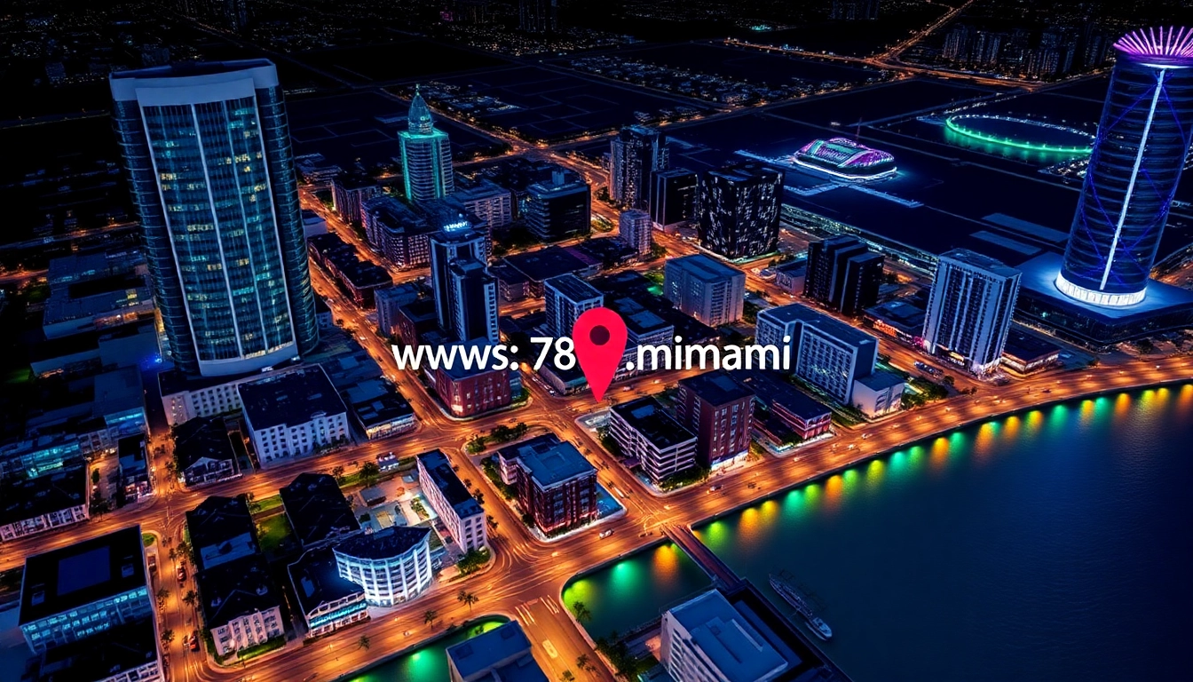 View of the Miami cityscape emphasizing https://789f.miami/'s location at the heart of Miami's vibrant community and lifestyle.