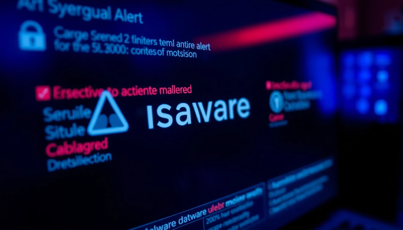 Screenshot highlighting https://sys32win.com/ with warning messages about malware and system security, illustrating cybersecurity threats and malware detection processes.