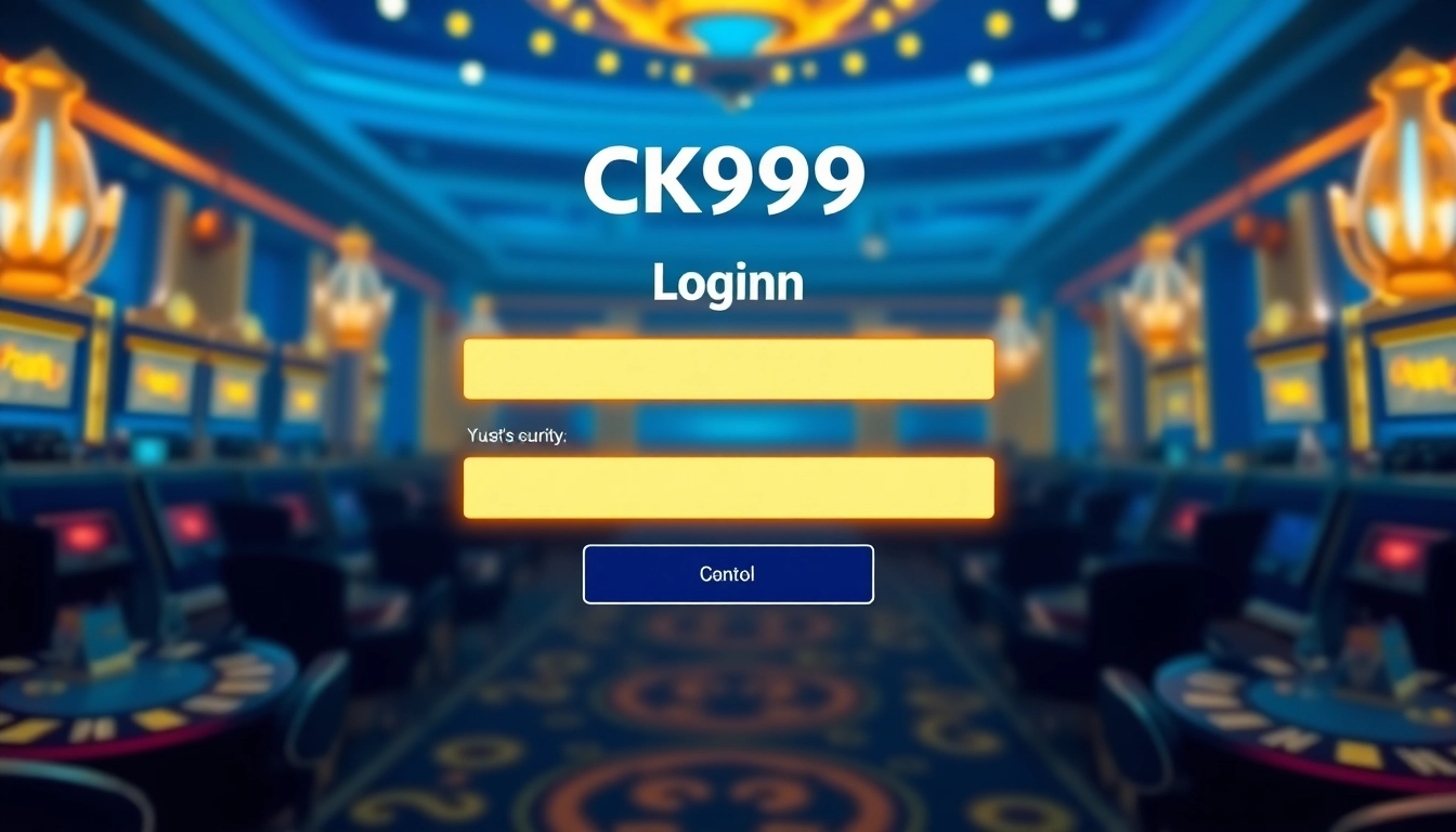 Secure ck999 login page with easy access to casino games and sports betting features, emphasizing speed and safety for users.