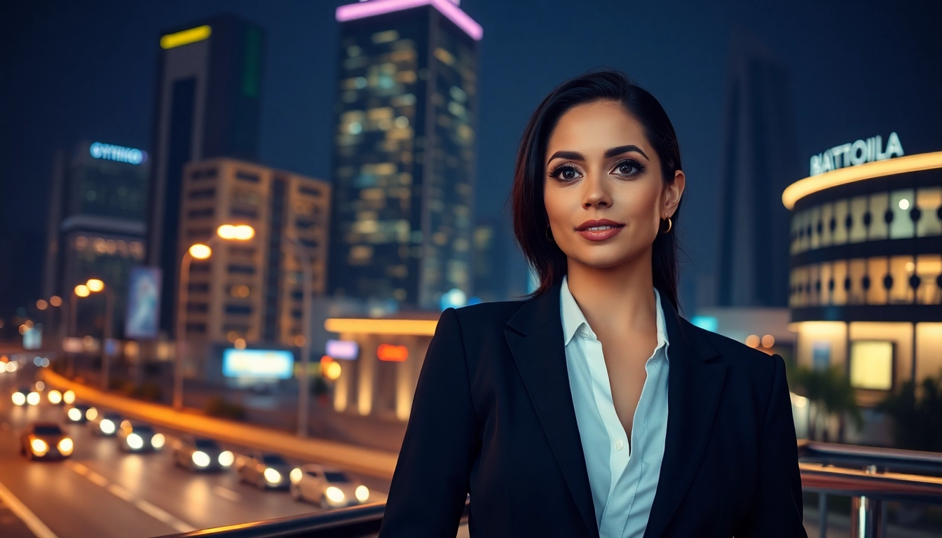 Professional Bangalore Call Girl confidently awaiting at a stylish urban setting, representing sophistication and discreet service.