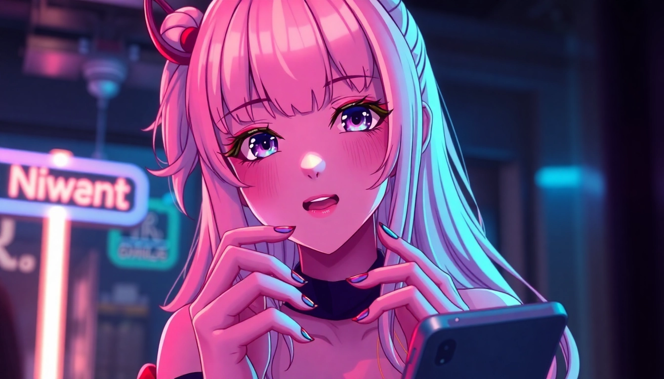Engaging nsfw ai chatbot in a modern interface showcasing an anime-style female avatar for private adult conversations and roleplay.