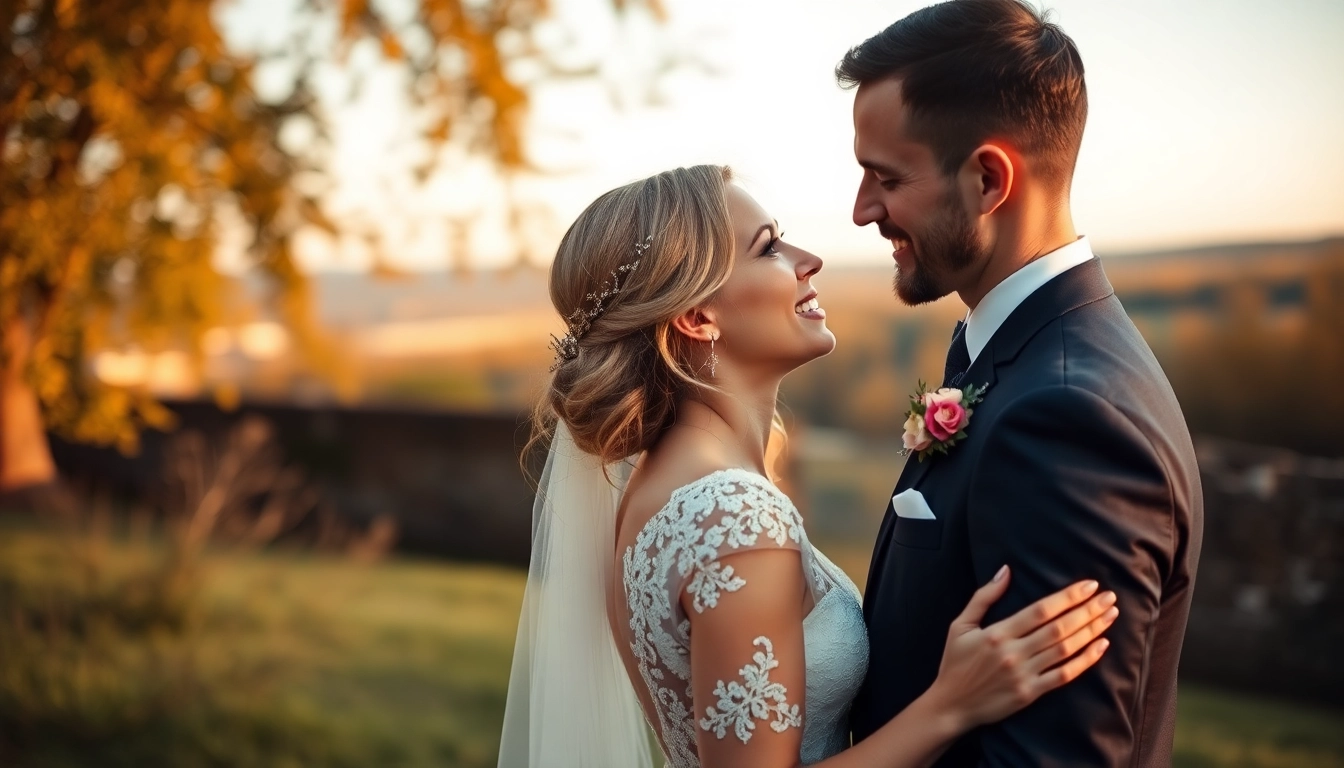 Blog photographe mariage liege: Romantic wedding couple in Liège, capturing heartfelt moments outdoors.