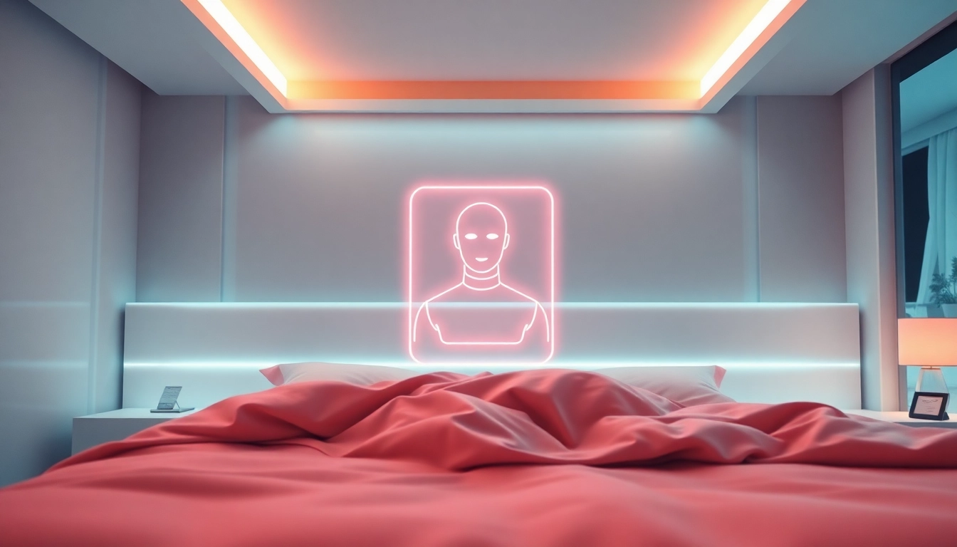 Engaging Ai sex scene featuring a realistic digital companion in a modern, intimate setting for adult users.