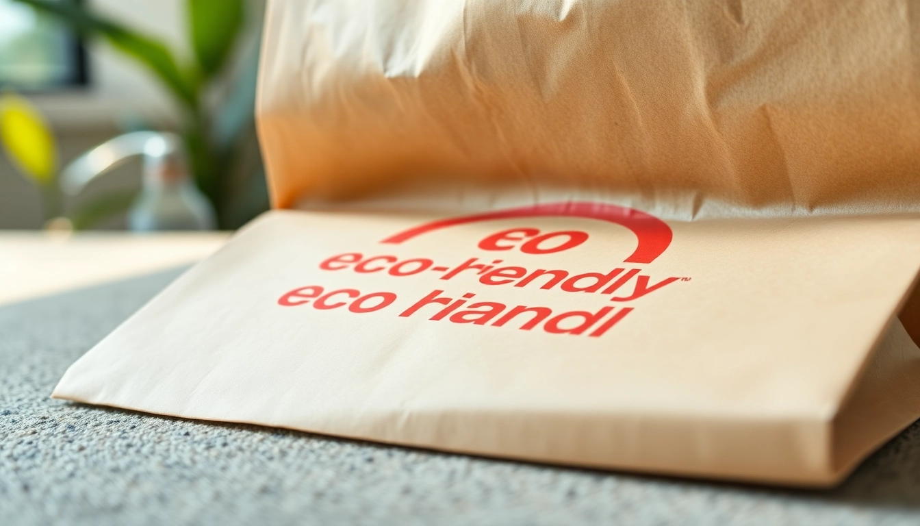 High-quality torba papierowa displayed with eco-themed branding for sustainable packaging solutions