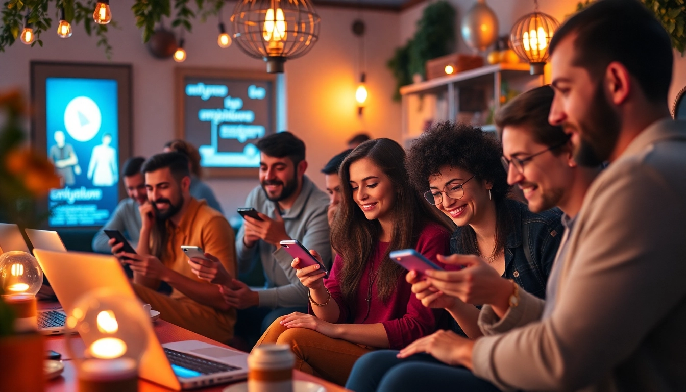 Engaging Greek chat app interface showing users exchanging messages in a friendly and secure