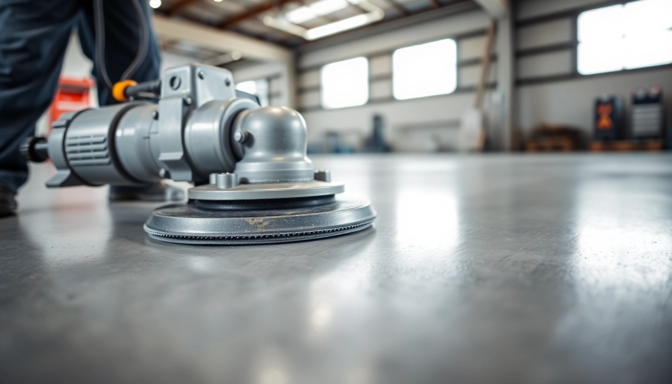 Expert concrete grinding Birmingham team polishing a durable, smooth concrete floor for